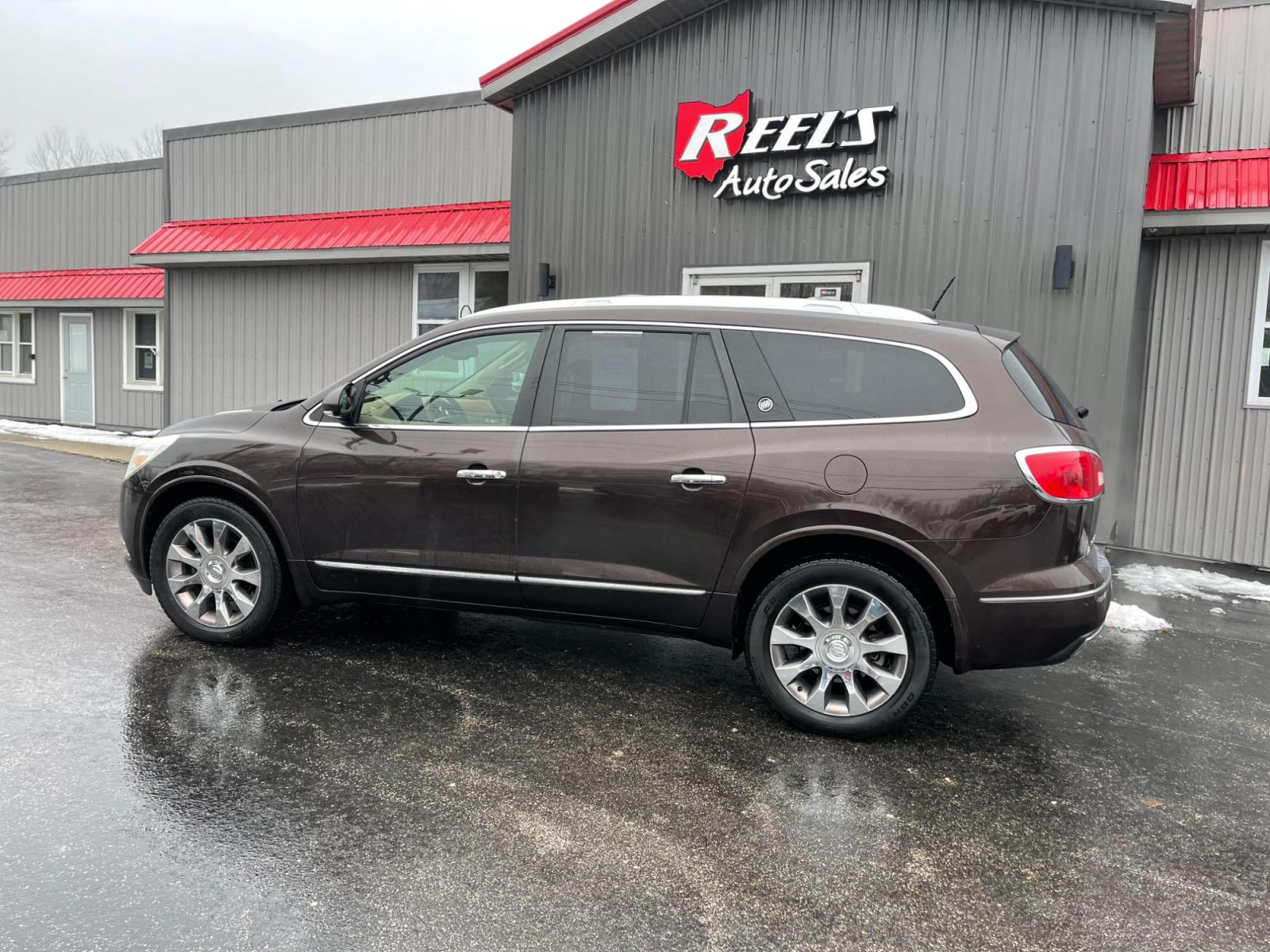 2016 Brown /Brown Buick Enclave Premium AWD (5GAKVCKD4GJ) with an 3.6L V6 DOHC 24V engine, 6A transmission, located at 547 E. Main St., Orwell, OH, 44076, (440) 437-5893, 41.535435, -80.847855 - This 2016 Buick Enclave Premium AWD boasts a luxurious range of features including single-owner status, climate-controlled leather seats, adaptive HID headlights for improved visibility, and safety features like blind spot monitoring and rear cross-traffic alert. Its towing capability is notable at - Photo #12